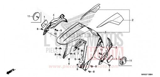 KOTFLUEGEL, VORNE CRF1000A2K de 2019